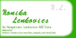 monika lenkovics business card